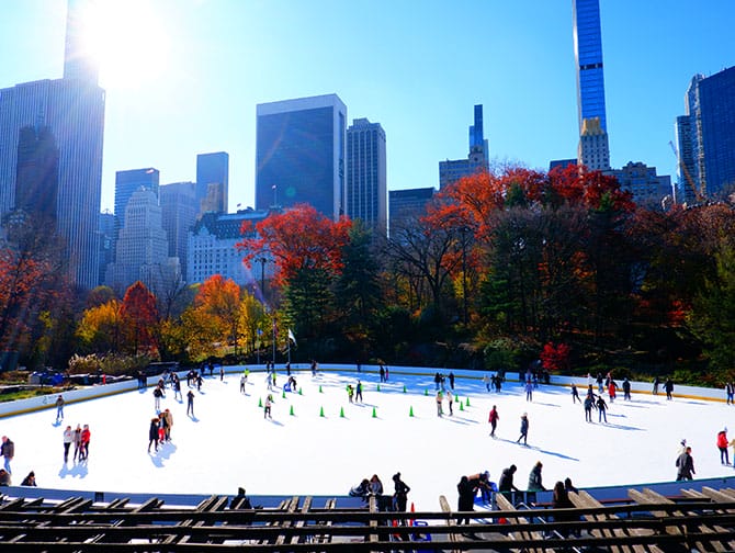 Ice Skating in New York - Central Park