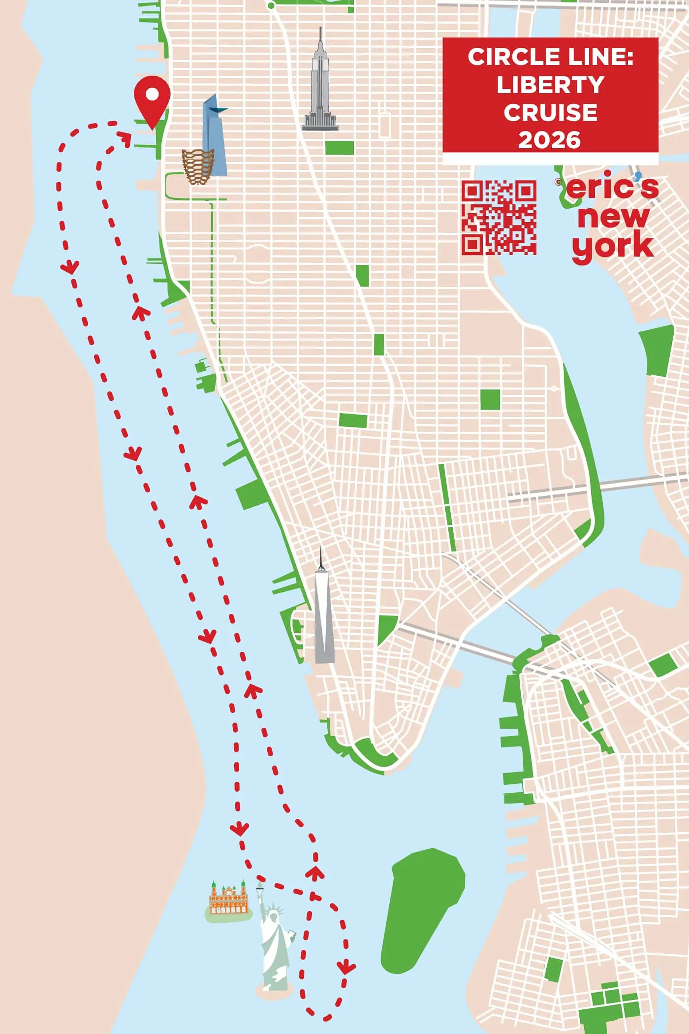 Circle Line Liberty Cruise Route