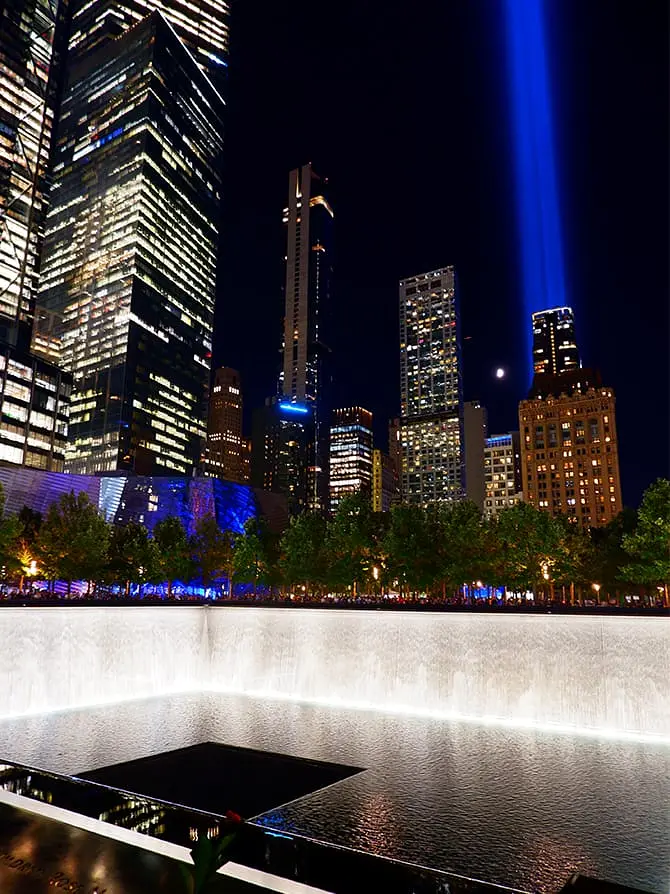 Ground Zero in NYC -Tribute Lights