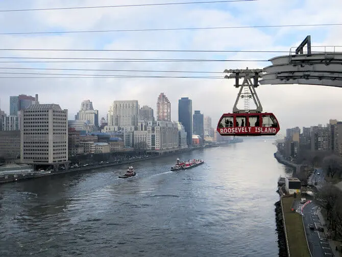 Roosevelt Island Tram in NYC - East River