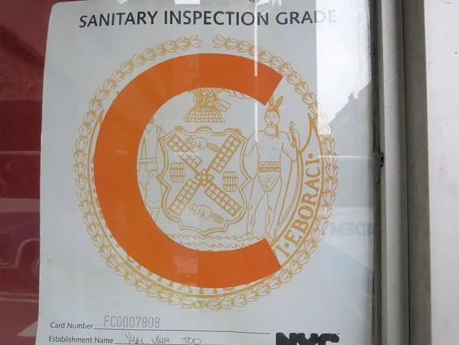 C Graded Restaurant in New York 
