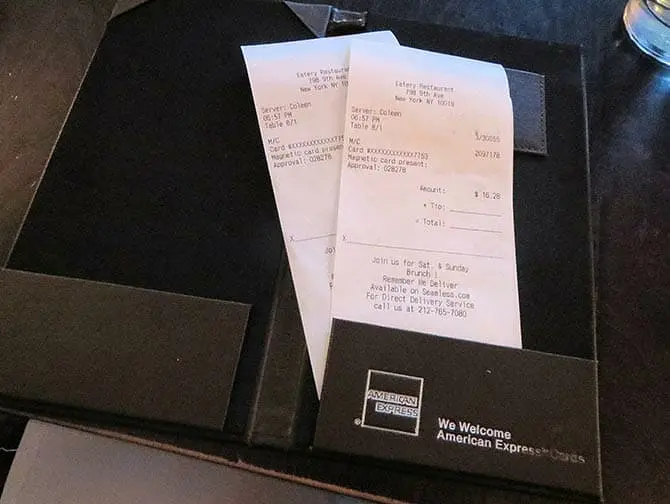 Tipping in New York 