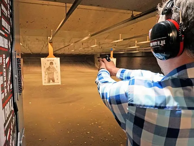 Shooting Range in New York Pointing the Gun