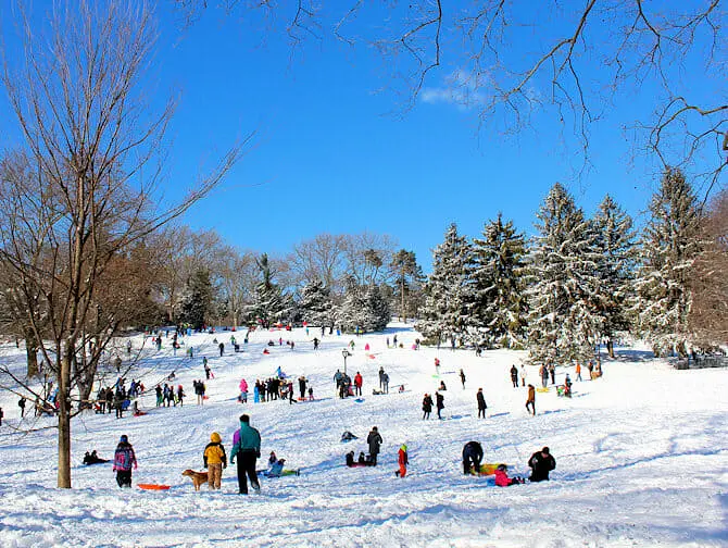 Snow in New York Central Park