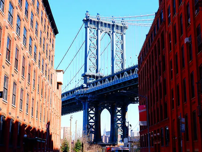 New York Walking Routes - DUMBO-Brooklyn Bridge Impression