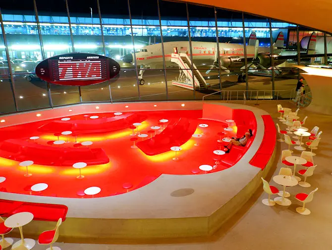 JFK Airport TWA Hotel lobby