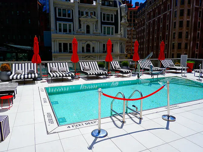 Swimming in New York - Hotel pool