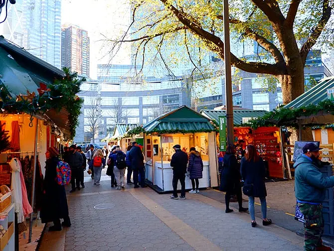 New York Holiday Markets - Columbus Circle Christmas Market